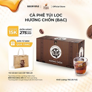 Cà Phê Túi Lọc Hương Chồn (Bạc) Tiện Lợi - Hộp 75gr (15 Túi) - Cafe Chồn 100% Nguyên Chất Ban Me Gold - Honee Coffe