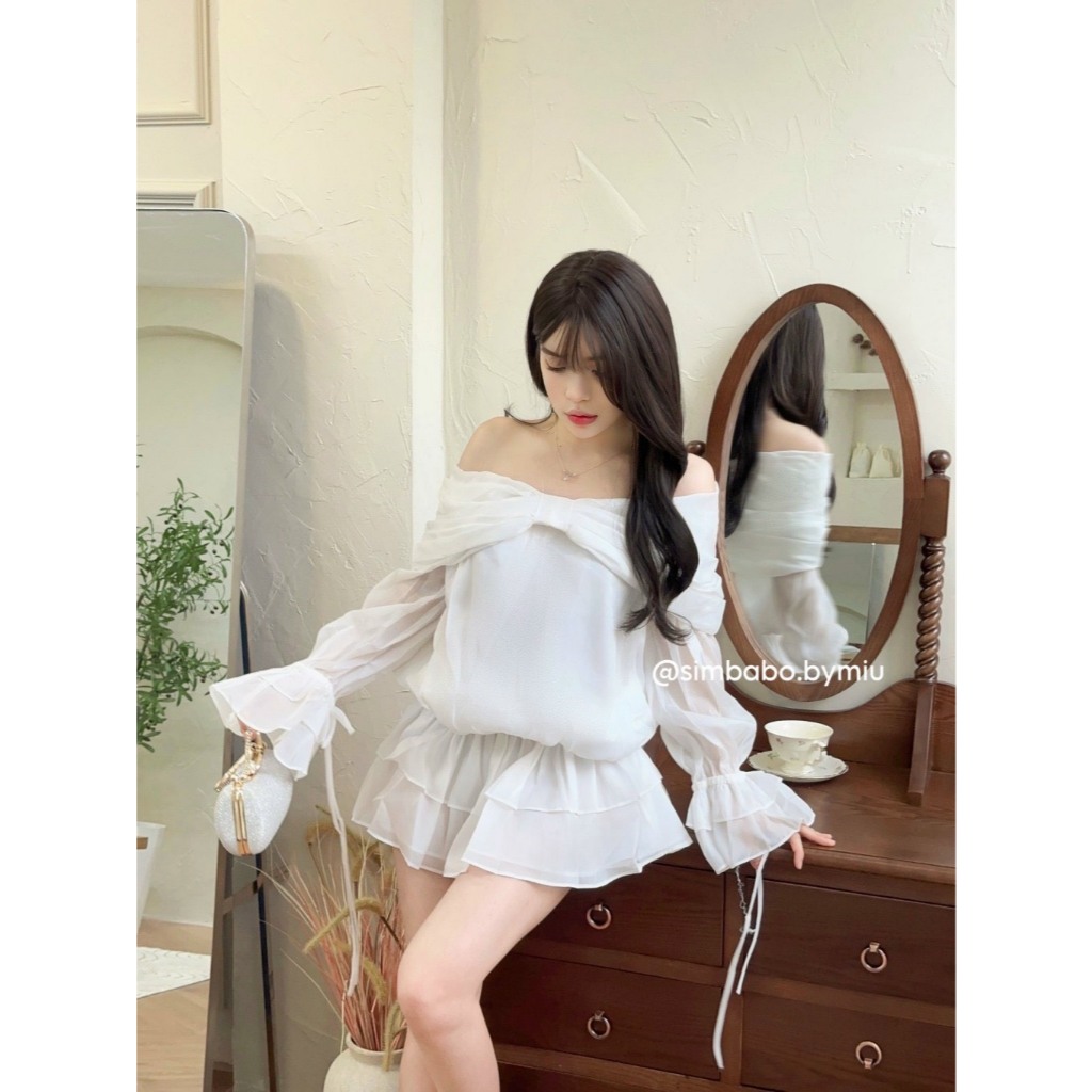 [TẶNG QUẦN/ SẴN] VÁY TƠ TRỄ VAI ĐÍNH NƠ LAMY TIỂU THƯ SIÊU XINH V16 | BigBuy360 - bigbuy360.vn