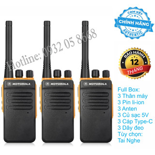Bộ 3 Bộ đàm Motorola GP900S(Dung lượng pin cực lớn >12 tiếng, cự ly liên lạc xa, siêu bền)GP-900S