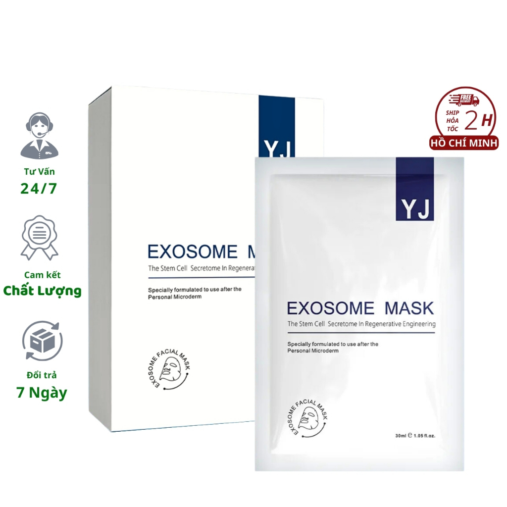 Mặt Nạ Exosome Mask The Stem Cell Yuejin Hộp 10 Miếng x 30ml Mặt Nạ Exosome Tế Bào Gốc Hỗ Trợ Phục H