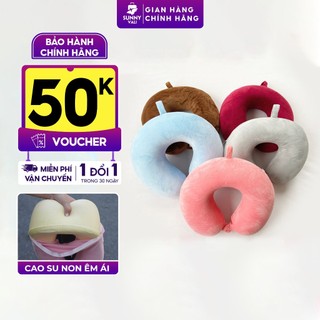 Gối cổ chữ U - GC03 SUNNY cao su non trơn đi du lịch, văn phòng