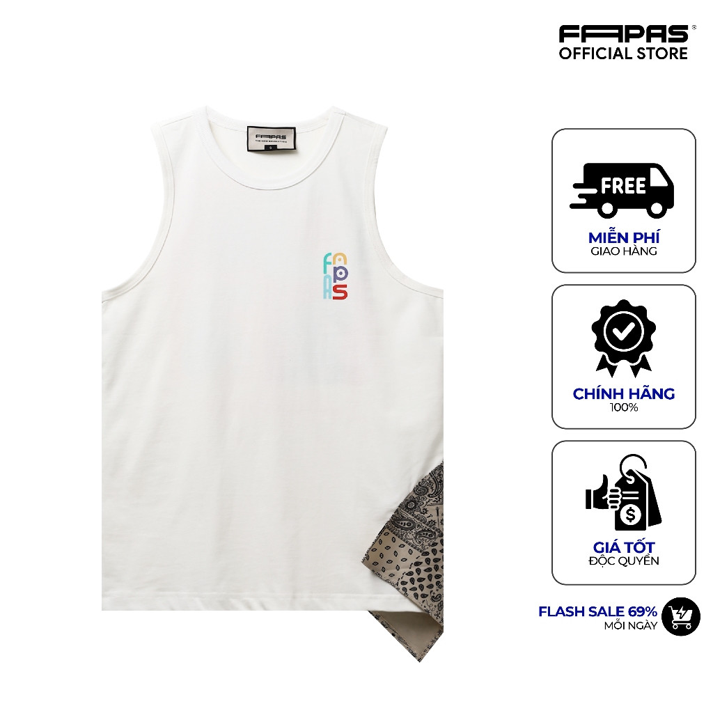 Áo Tanktop Nam Chất Cotton Mịn Mát FAPAS Vacation