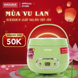 Nồi cơm điện mini 1.2l hasuka hsk-802 lòng chống dính ceramic phù hợp với gia đình 3-4 người - bh 12 tháng toàn quốc