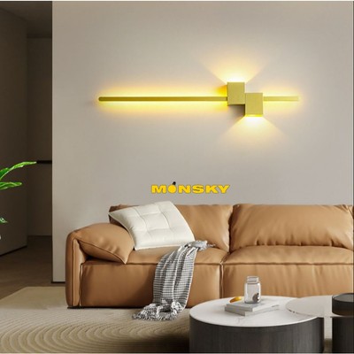 Đèn tường LED MONSKY MATA  trang trí cầu thang, hành lang, phòng ngủ - dùng bóng led 3 màu ánh sáng