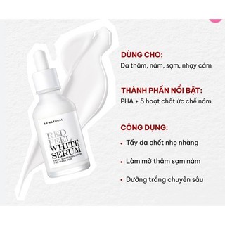 Tinh chất ức chế nám dưỡng trắng sáng da So Natural Red Peel White 35ml