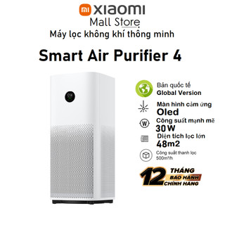 Máy lọc không khí Xiaomi Smart Air Purifier 4 Tạo ion, 28-48m2, Công suất 400m3/h - Hàng chính hãng