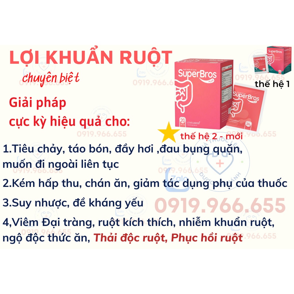Superbros Plus -Men vi sinh, lợi khuẩn ruột