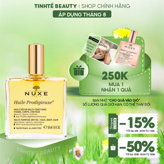 Dầu khô đa năng chăm sóc tóc, móng, cơ thể, da rạn Nuxe Dry oil Huile prodigieuse 50ml
