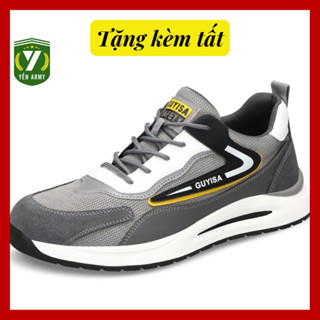 Giày Bảo Hộ Lao Động Nam Thể Thao GUYISA 0229 Chính Hãng - Chống Đinh Chống Cắt - Tặng Kèm Tất Chân