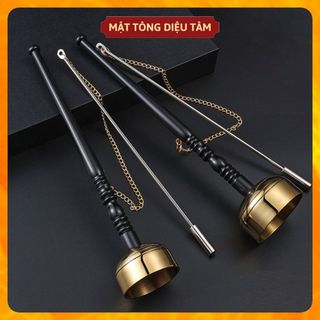Khánh tụng kinh niệm phật Đài Loan đồ thờ cúng (khánh dây) cán đen dài