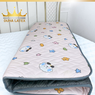 Nệm Topper điều hòa vải tencel chần lông vũ KingCool công nghệ làm mát và kháng khuẩn giảm từ 4-6độ 7cm Duhalatexstore