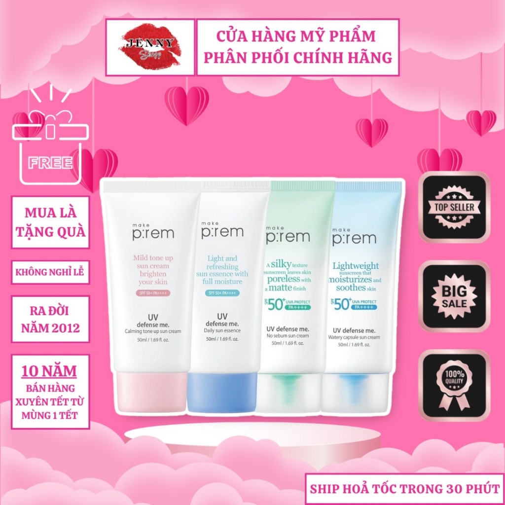 Kem Chống Nắng Make Prem UV Sun Cream Make P:rem SPF 50+ PA++++ 50ml