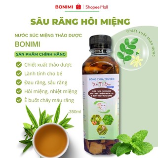 Nước Súc Miệng Thảo Dược Bonimi 350ml. Hôi Miệng, Nhiệt Miệng, Sâu Răng, Sún Răng. Chảy Máu Răng.