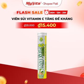 Viên sủi MyVita Strong C chiết xuất sả gừng chanh bổ sung vitamin và khoáng chất tuýp 20 viên