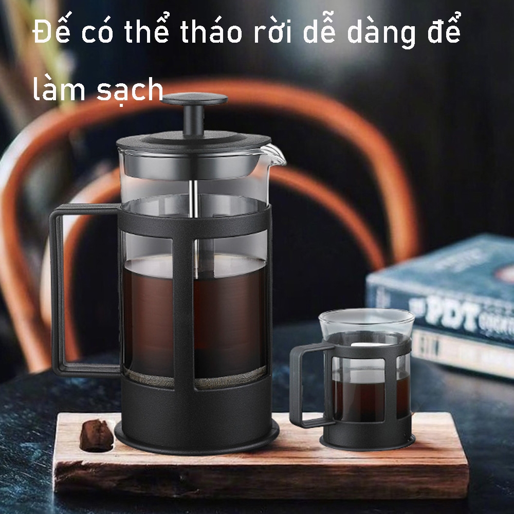 Sẵn sàng giao hàng / BìNh Pha Cà Phê KiểU PháP 350/600/800ml,Thép Không Gỉ 304 Bộ Lọc Cực Mịn french press