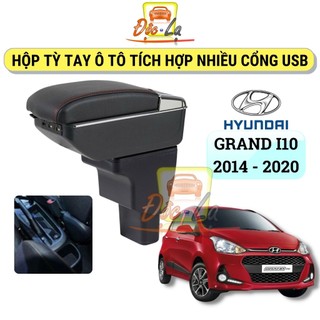 Hộp tỳ tay ô tô Hyundai I10 2014- 2020 cao cấp tích hợp cổng sạc USB tiện dụng, lắp đặt dễ dàng - Bảo hành 12 tháng
