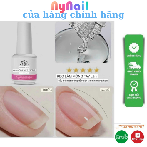 Gel Dán Nối Dài Móng Tay 15ml 6 Trong 1 Gel Base Gel Top Bóng Top Lì Sơn Gel Móng Tay
