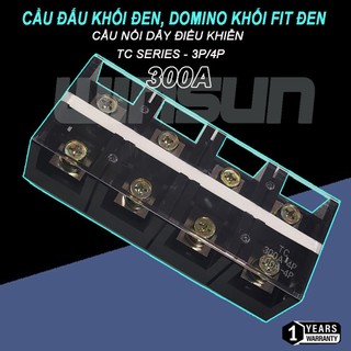 Cầu đấu điện Domino, Cầu đấu khối đen, Domino khối fit đen, Cầu nối dây điều khiển 300A winsun