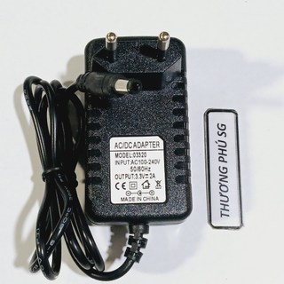 Nguồn Adapter DC 3.3V - 2A  / Đầu cắm  5.5mm x 2.1 ~ 2.5mm