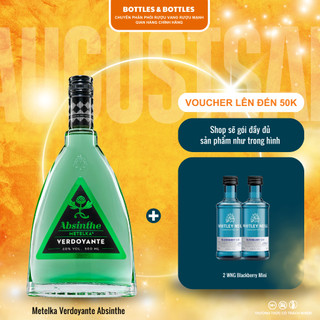 Rượu absinthe metelka verdoyante + 02 wng mini - 500ml - 60%