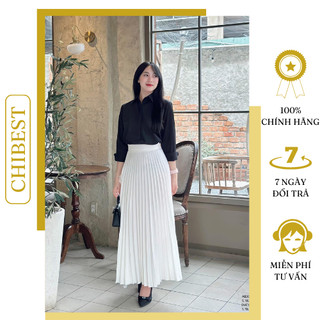 Chân váy dài tm dập ly tôn dáng chibest dvc112