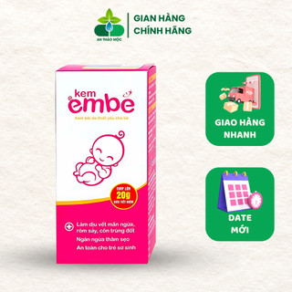 Kem Em Bé - Làm dịu vết mẩn ngứa, rôm sẩy, côn trùng đốt. Ngăn ngừa thâm sẹo. An toàn cho trẻ sơ sinh (Tub 20g)