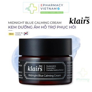 Kem Dưỡng Klairs Midnight Blue Calming Cream Phục Hồi Da Ban Đêm 30ml