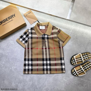 Áo Polo cổ bẻ kẻ nâu BBR cho bé trai chất vải umi co dãn tốt hàng loại 1