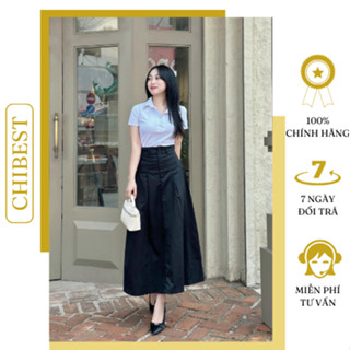 Chân váy kaki dài 2 ly CHIBEST DVC113