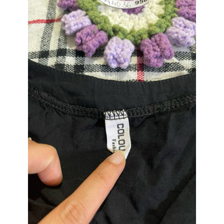 Áo Sơ Mi Croptop Màu Đen