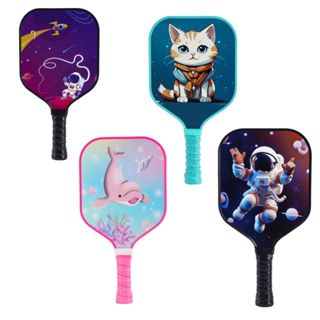 Vợt Pickleball trẻ em, người lớn bằng sợi thủy tinh siêu nhẹ với tay cầm chống trơn trượt