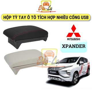 Hộp tỳ tay ô tô XPANDER mẫu bệt tích hợp 3 cổng sạc USB tiện dụng, lắp đặt dễ dàng - Bảo hành 12 tháng