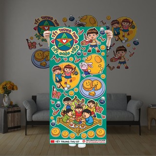 TẾT TRUNG THU 07 Decoration sticker decal dán tường trang trí nhà cửa, cửa hàng STICKER FACTORY