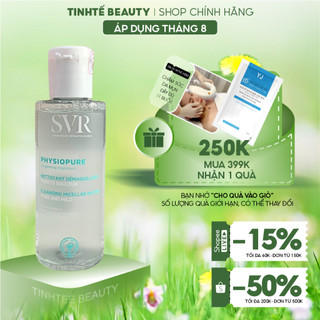 Dung dịch rửa mặt, tẩy trang dạng vi hạt (mixen) dành da nhạy cảm SVR Physiopure Eau Micellaire 75ml