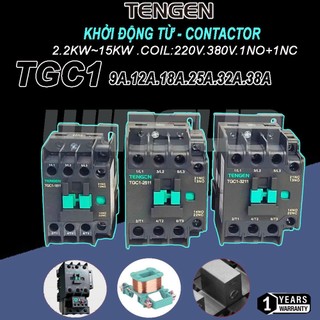 Khởi Động Từ - Contactor TENGEN 9/12/18/25/32/38 A (TENGEN TGC1)