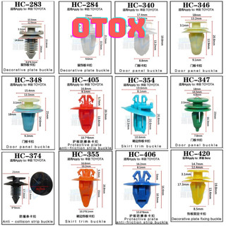 Part 1 các loại chốt nhựa vít nở nhựa ôtô toyota loại 1 chất liệu nhựa nylon polyme OTOX