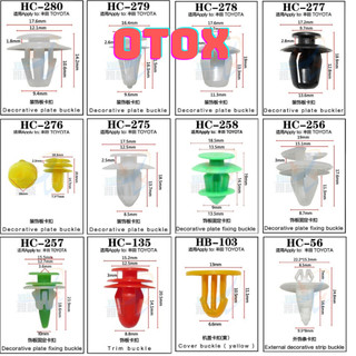 Part 2 các loại chốt nhựa vít nở nhựa ôtô toyota loại 1 chất liệu nhựa nylon polyme OTOX