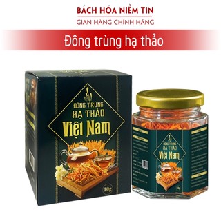 Hộp 10g Đông trùng hạ thảo VN  - dùng hãm nước, ngâm mật ong uống bồi bổ sức khỏe, tăng cường tiêu hóa, ngủ ngon