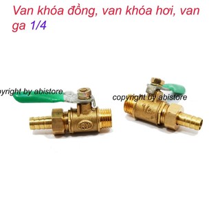 VAN KHÓA ĐỒNG, KHÓA GA 1/4, KHÓA VAN HƠI HÀNG ĐẸP