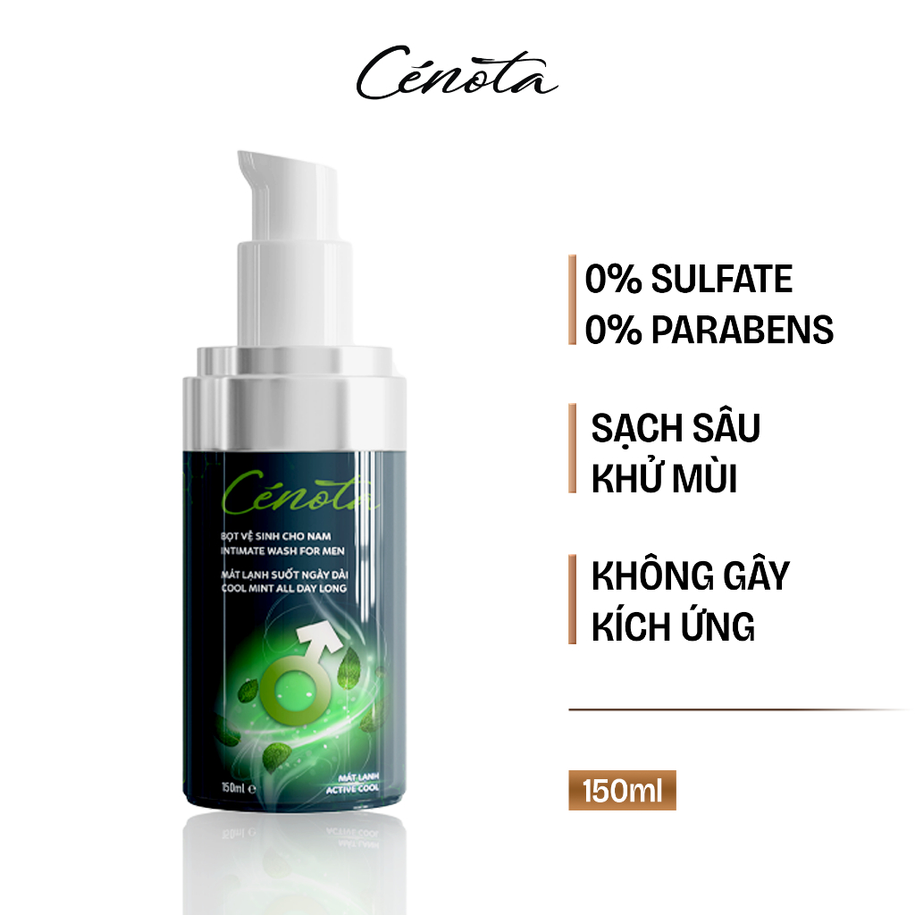 [10.10] Bọt Vệ Sinh Cho Nam Cenota, dung dịch vệ sinh tạo bọt nam giới Mát lạnh & Sạch sâu 150ml, mạnh mẽ, nam tính