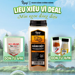 Hành Bột Tự Nhiên Vipep Hũ Nhựa 500g - Gia vị Vipep