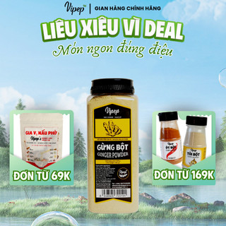 Gừng Bột Tự Nhiên Vipep Hũ Nhựa 500g Vipep - Gia vị Vipep