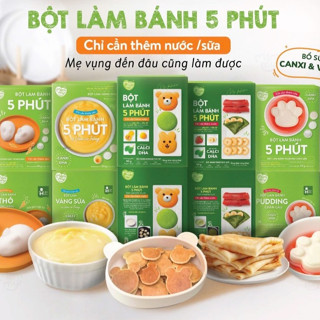 Bột làm bánh ăn dặm trộn sẵn Mămmy làm bữa phụ cho bé từ 6m bánh Crepe, Pancake, PannaCotta, Pudding và Bột làm váng sữa