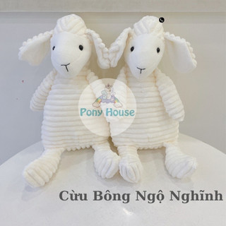 Cừu Bông Cho Bé - Thú Nhồi Bông Cừu Trắng Ngộ Nghĩnh Đáng Yêu Size 40Cm