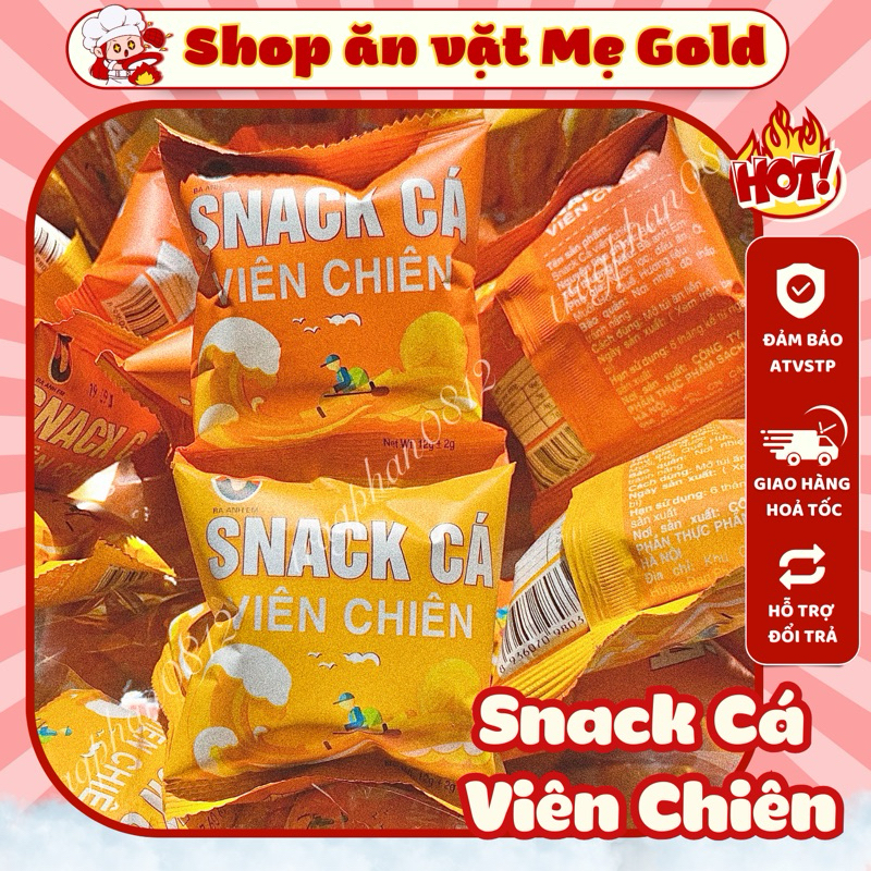 Combo gói snack cá viên chiên Minh Châu Food, snack cá viên chiên Haidilao (gói 12g)