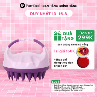 Lược Gội Đầu Cao Cấp Silicone BareSoul Massage Đầu Giảm Stress, Ngừa Rụng Tóc