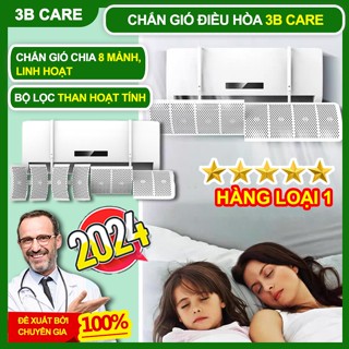 Tấm chắn gió điều hòa H26 với 8 mảnh than hoạt tính xoay 270 chỉnh hướng gió, lọc không khí tiện lợi