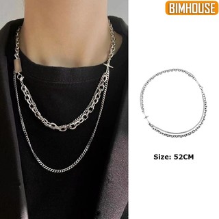 Vòng cổ nam BIMHOUSE, dây chuyền titan layer 2 lớp cách điệu kiểu dây xích