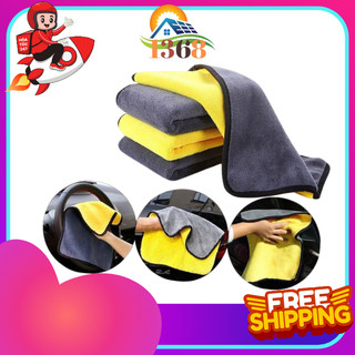 Khăn lau xe ô tô - khăn lau đa năng microfiber 2 mặt