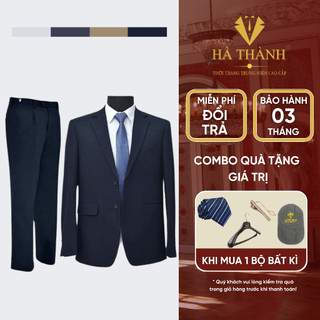 Bộ Vest Nam Trung Niên Chất Liệu Vải Cashmere Nhập Khẩu Italia Mềm Mịn Không Nhăn Cao Cấp Sang Trọng Lịch Lãm